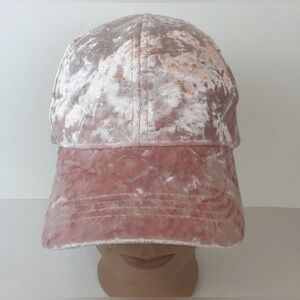Pink Crushed Velvet Cap